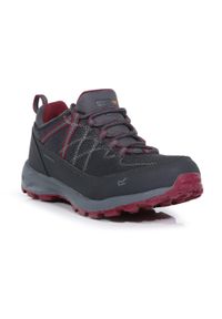 Regatta - Damskie buty trekkingowe Lady Samaris Lite Low szare. Okazja: na spacer. Kolor: różowy. Materiał: poliester #1