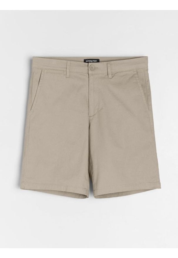Sinsay - Szorty chino - beżowy. Kolor: beżowy