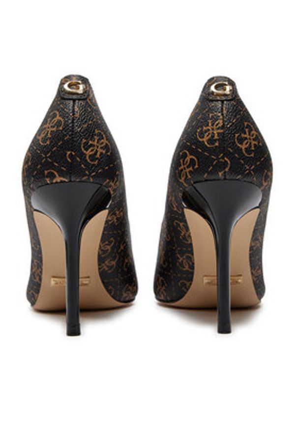 Guess Szpilki Dabbey 2 FLTDB2 FAL08 Brązowy. Kolor: brązowy. Materiał: skóra. Obcas: na szpilce