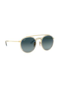 Ray-Ban - Okulary ROUND DOUBLE BRIDGE. Kształt: okrągłe. Kolor: złoty. Materiał: syntetyk, materiał #2