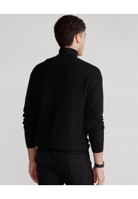 Ralph Lauren - RALPH LAUREN - Czarny sweter pullover Regular Fit. Typ kołnierza: polo, golf. Kolor: czarny. Materiał: bawełna. Wzór: haft #4
