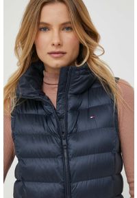 TOMMY HILFIGER - Tommy Hilfiger bezrękawnik damski kolor granatowy zimowy. Kolor: niebieski. Długość rękawa: bez rękawów. Sezon: zima #4
