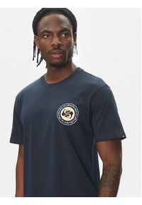 Quiksilver T-Shirt Circle Back Ss EQYZT08054 Granatowy Regular Fit. Kolor: niebieski. Materiał: bawełna #4