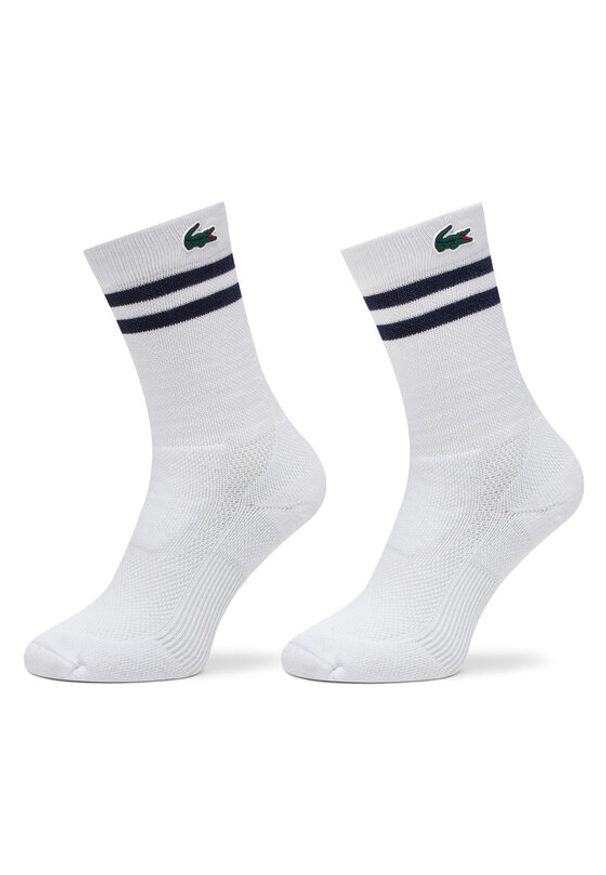 Lacoste Skarpety długie RA1095 Biały. Kolor: biały. Materiał: bawełna
