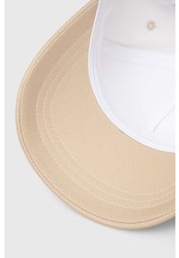 Karl Lagerfeld czapka z daszkiem kolor beżowy z aplikacją. Kolor: beżowy. Wzór: aplikacja #2