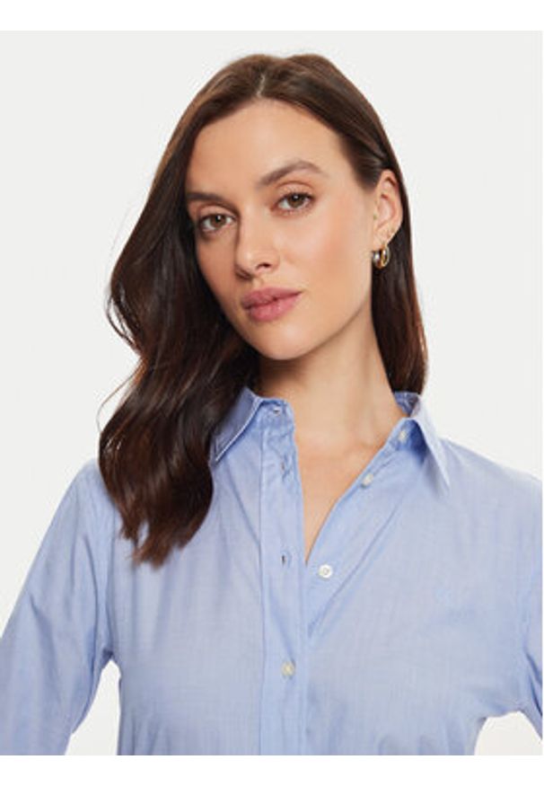 Lauren Ralph Lauren Koszula 200940254001 Błękitny Straight Fit. Kolor: niebieski. Materiał: bawełna