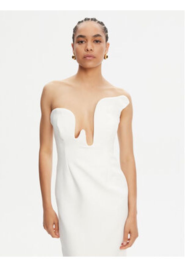 BARDOT - Bardot Sukienka koktajlowa Rosalyn 59733DB Biały Regular Fit. Kolor: biały. Materiał: wiskoza. Styl: wizytowy