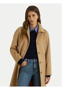 Lauren Ralph Lauren - LAUREN RALPH LAUREN Płaszcz wełniany 297P04140002 Beżowy Regular Fit. Kolor: beżowy. Materiał: wełna, syntetyk #4