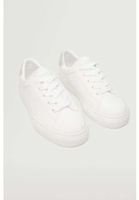 Mango Kids buty dziecięce Jason1 kolor biały. Nosek buta: okrągły. Zapięcie: sznurówki. Kolor: biały. Materiał: guma #5