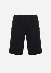 Born2be - Niebieskie Klasyczne Szorty z Gumką w Pasie Ściągane Troczkiem od Środka Piofina. Okazja: na co dzień. Kolor: niebieski. Sezon: lato. Styl: klasyczny #6