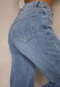 Renee - Niebieskie Klasyczne Jeansy o Szerokim Kroju z Wysokim Stanem Lunivera. Stan: podwyższony. Kolor: niebieski. Styl: klasyczny #2