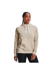 Bluza damska Under Armour Rival Fleece HB Hoodie. Kolor: beżowy. Sport: bieganie #1