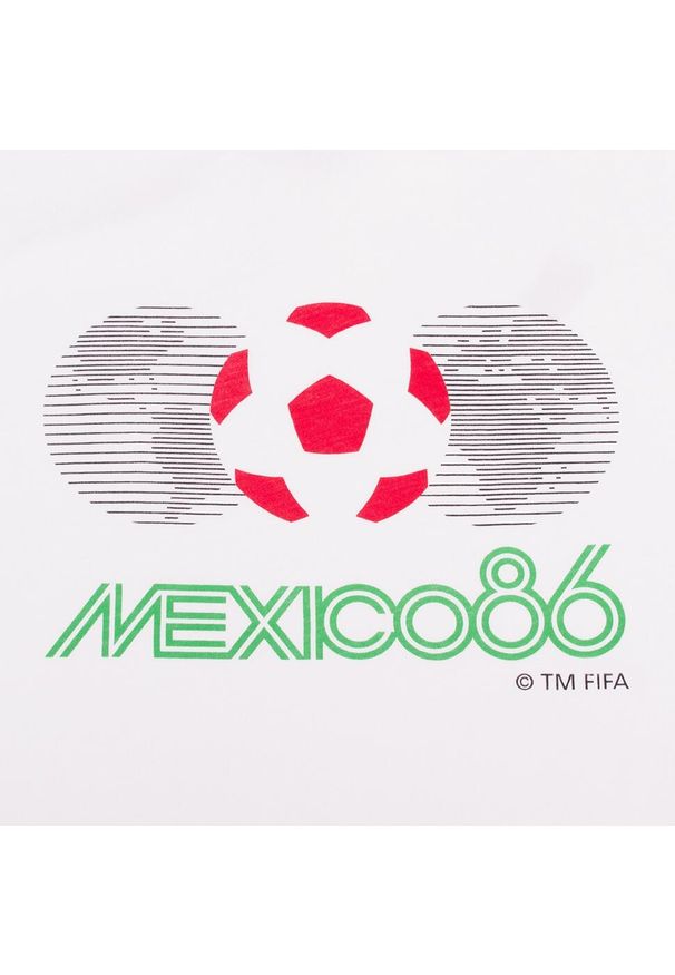 COPA FOOTBALL - Koszulka dla dorosłych - Emblemat Mistrzostw Świata Meksyk 1986 - Biały. Kolor: biały. Sport: piłka nożna