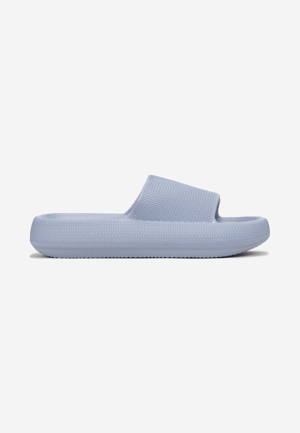 Renee - Niebieskie Piankowe Klapki w Stylu Basic Oreithano. Okazja: na plażę, na spacer, na co dzień. Kolor: niebieski. Sezon: lato. Obcas: na płaskiej podeszwie. Styl: casual