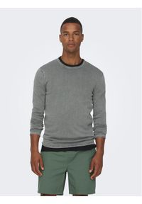 Only & Sons Sweter 22006806 Szary Regular Fit. Kolor: szary. Materiał: bawełna