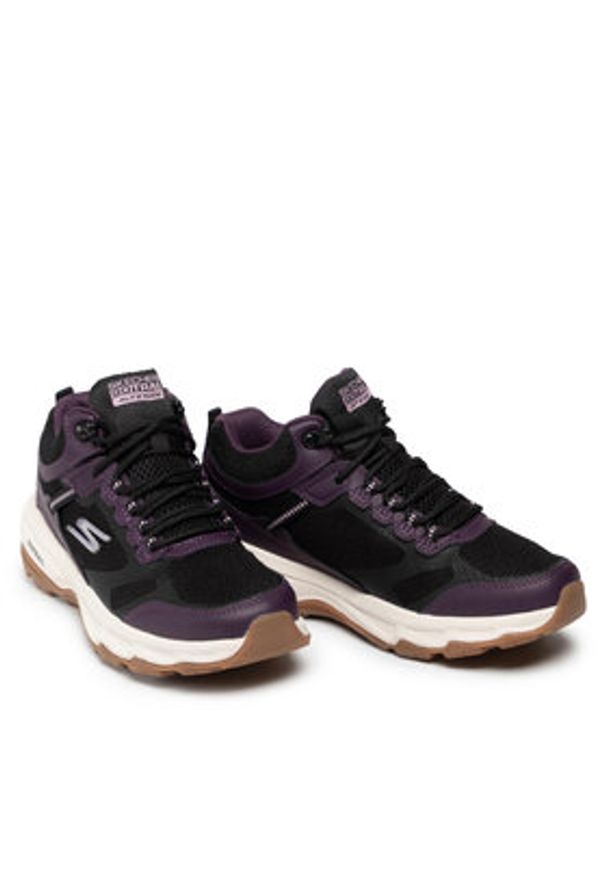 skechers - Skechers Sneakersy Highly Elevated 128206/BKPR Czarny. Kolor: czarny. Materiał: materiał