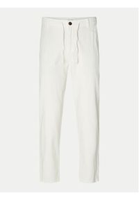 Selected Homme Chinosy 16087636 Biały Slim Tapered Fit. Kolor: biały. Materiał: bawełna #3