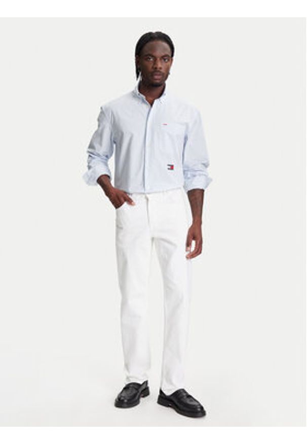 TOMMY HILFIGER - Tommy Hilfiger Koszula F1 Movie Bengal MW0MW41382 Błękitny Regular Fit. Kolor: niebieski. Materiał: bawełna