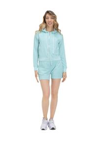 LEONE 1947 APPAREL - Damska bluza frotte Silence Work. Kolor: niebieski. Materiał: tkanina. Sport: fitness
