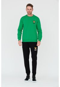 MOSCHINO Zielona męska bluza, Rozmiar L. Kolor: zielony