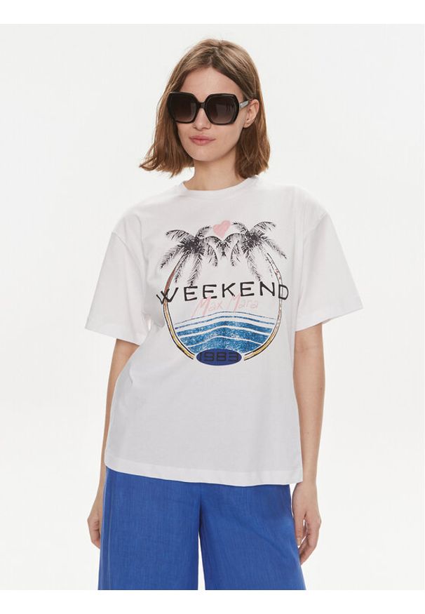 Weekend Max Mara T-Shirt Viterbo 2415971032 Biały Loose Fit. Kolor: biały. Materiał: bawełna