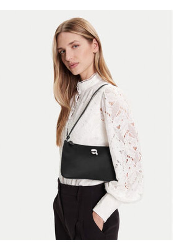 Karl Lagerfeld - KARL LAGERFELD Torebka A1W32038 Czarny. Kolor: czarny. Materiał: skórzane
