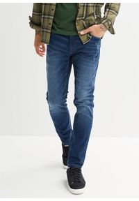 bonprix - Dżinsy ze stretchem o kroju slim fit, straight. Kolor: niebieski #1