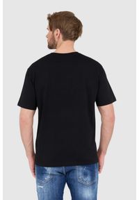 Balmain - BALMAIN Czarny t-shirt męski z logo, Rozmiar 2XL. Kolor: czarny