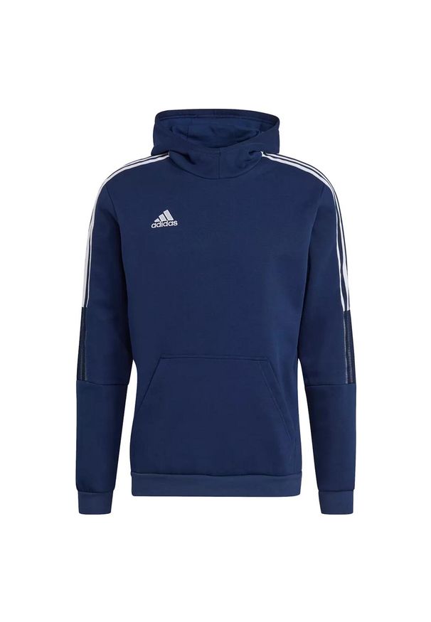 Adidas - Bluza adidas Tiro 21 Sweat Hoody M GH4464. Kolor: niebieski, wielokolorowy, biały. Sport: piłka nożna