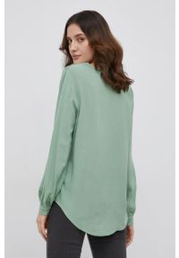 JDY Bluzka damska kolor zielony. Okazja: na co dzień. Kolor: zielony. Materiał: tkanina. Styl: casual #3