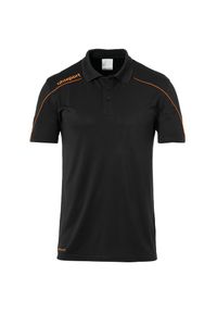 UHLSPORT - Koszulka polo dla dzieci Uhlsport Stream 22. Typ kołnierza: polo. Kolor: wielokolorowy, czarny, pomarańczowy. Materiał: poliester. Sport: piłka nożna, fitness #1