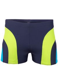 CROWELL - Kąpielówki pływackie męskie Crowell Sykes granatowo-zielono-niebieskie. Kolor: niebieski #1
