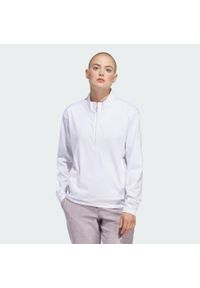 Adidas - Bluza Women's Ultimate365 Half-Zip Layering. Typ kołnierza: golf. Kolor: biały. Materiał: materiał #1