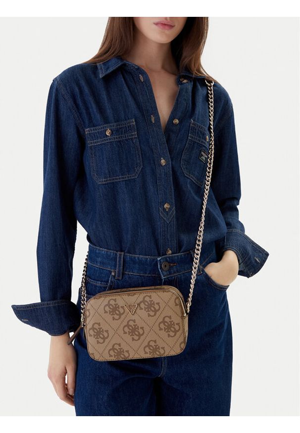 Guess Torebka Noelle II HWSO96 72140 Beżowy. Kolor: beżowy. Materiał: skórzane