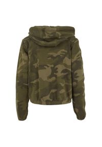 BUILD YOUR BRAND - Damska Bluza Z Kapturem Camo. Typ kołnierza: kaptur. Kolor: zielony