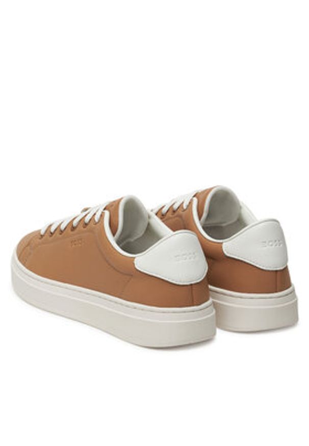 BOSS Sneakersy Kieran 50548110 Beżowy. Kolor: beżowy. Materiał: skóra