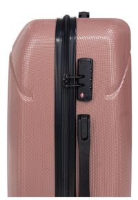 Ochnik - Komplet walizek na kółkach 19'/24'/28'. Kolor: różowy. Materiał: guma, poliester, materiał #11