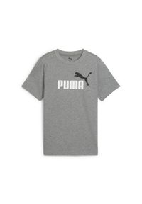 Koszulka Puma Ess 2 Color No.1 Logo Tee B, Dzieci. Kolor: szary. Materiał: bawełna, materiał