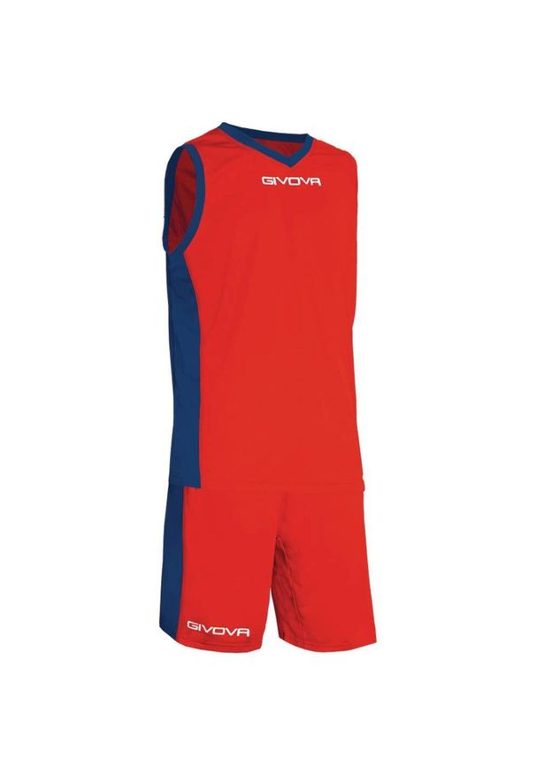 Givova Kit Power Interlock – top bez rękawów S. Kolor: czerwony, niebieski, wielokolorowy. Materiał: dresówka