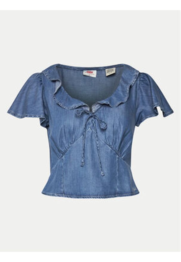 Levi's® Bluzka Mylene A7623-0003 Niebieski Slim Fit. Kolor: niebieski. Materiał: lyocell