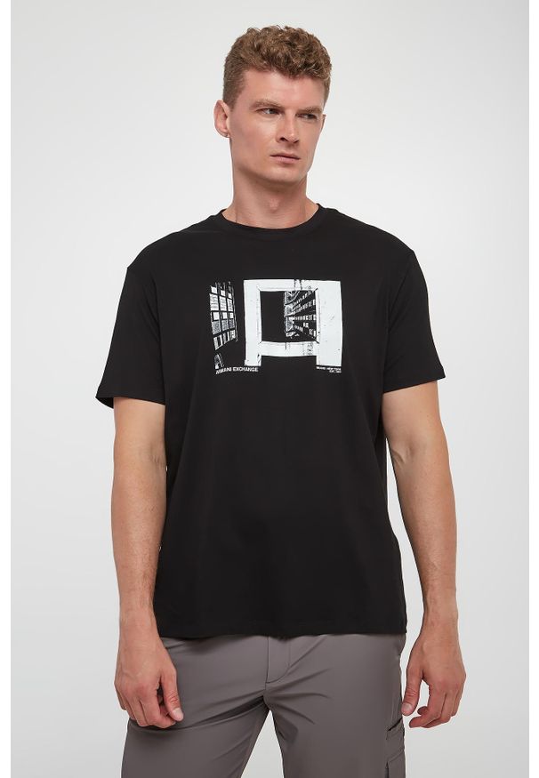 Armani Exchange - T-shirt męski z nadrukiem ARMANI EXCHANGE. Wzór: nadruk