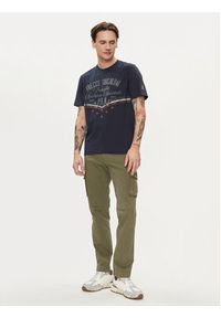 Aeronautica Militare T-Shirt 241TS2216J641 Granatowy Regular Fit. Kolor: niebieski. Materiał: bawełna #5
