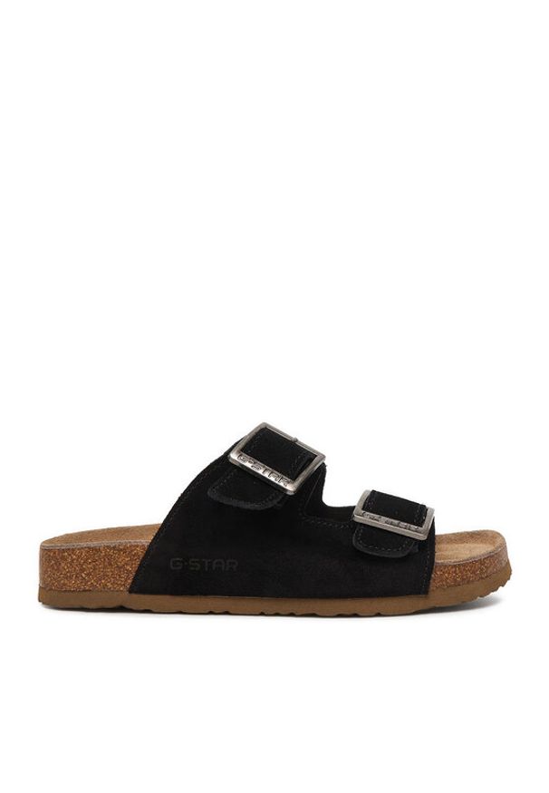 G-Star RAW - G-Star Raw Klapki CWB-WS-1128-50-S Czarny. Kolor: czarny. Materiał: zamsz, skóra