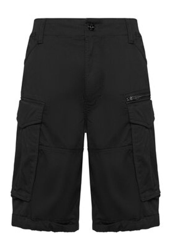 G-Star RAW - G-Star Raw Szorty materiałowe Rovic Zip D08566-5126-990 Czarny Relaxed Fit. Kolor: czarny. Materiał: bawełna