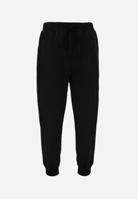 Born2be - Czarne Spodnie Dresowe z Bawełną ze Ściągaczami Hailise. Okazja: na co dzień, do domu. Kolor: czarny. Materiał: bawełna, dresówka. Styl: casual, sportowy #5