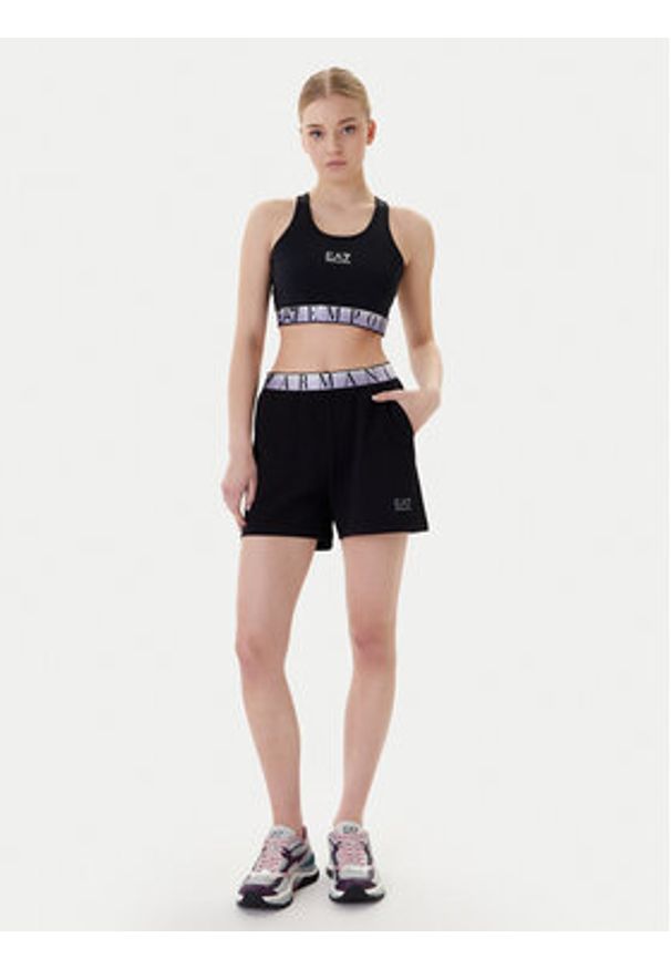 EA7 Emporio Armani Szorty sportowe 7W001153 AF12501 UC001 Czarny Regular Fit. Kolor: czarny. Materiał: syntetyk