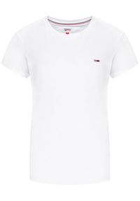 Tommy Jeans T-Shirt C Neck DW0DW09198 Biały Regular Fit. Kolor: biały. Materiał: bawełna #3
