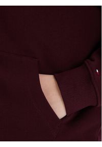 TOMMY HILFIGER - Tommy Hilfiger Bluza WW0WW46126 Bordowy Regular Fit. Kolor: czerwony. Materiał: bawełna #9