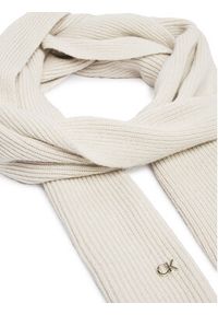 Calvin Klein Szalik Re-Lock K60K610415 Beżowy. Kolor: beżowy. Materiał: poliamid, nylon #4