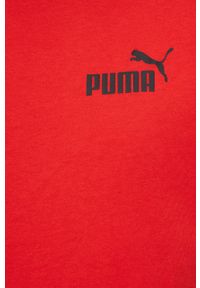 Puma t-shirt bawełniany kolor czerwony z nadrukiem. Kolor: czerwony. Materiał: bawełna. Wzór: nadruk